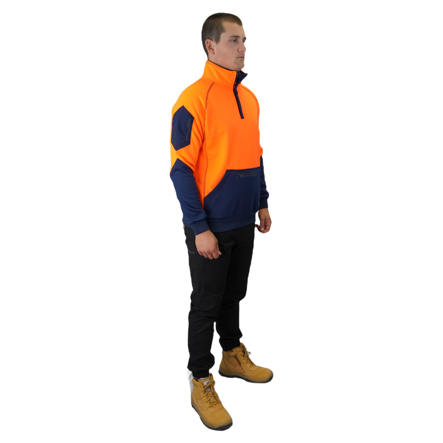 BLIZZARD™  1/4 ZIP WATERPROOF ORANGE NAVY C801