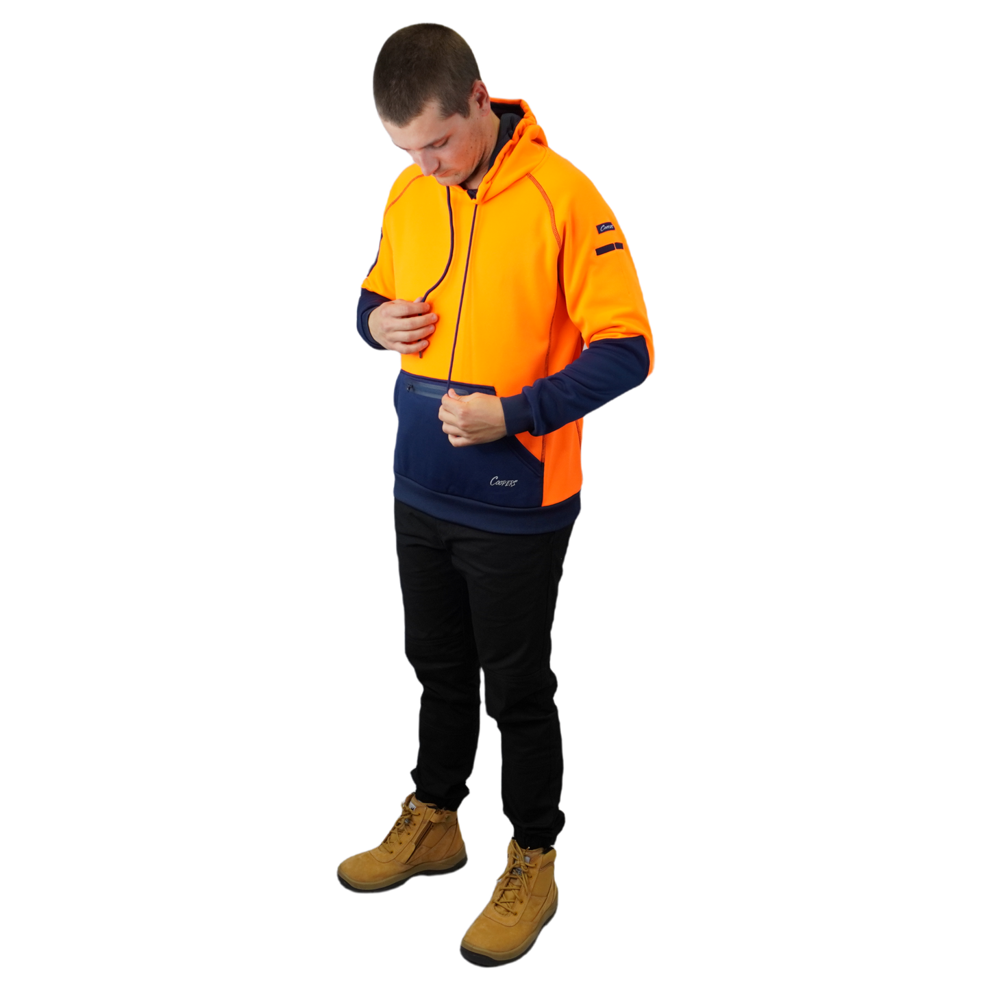 BLIZZARD HOOD™  WATERPROOF ORANGE NAVY C901