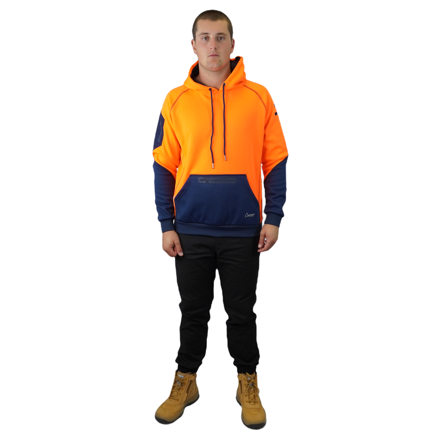 BLIZZARD HOOD™  WATERPROOF ORANGE NAVY C901