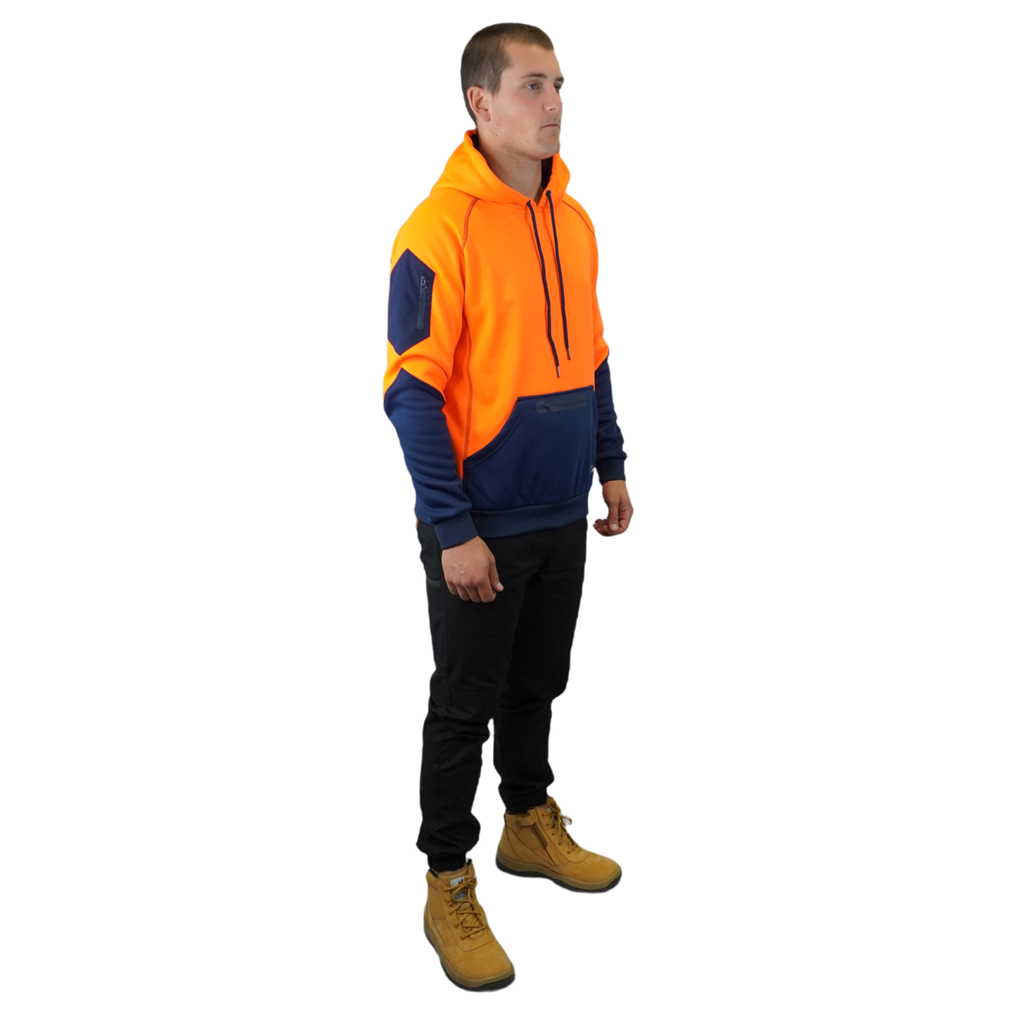 BLIZZARD HOOD™  WATERPROOF ORANGE NAVY C901