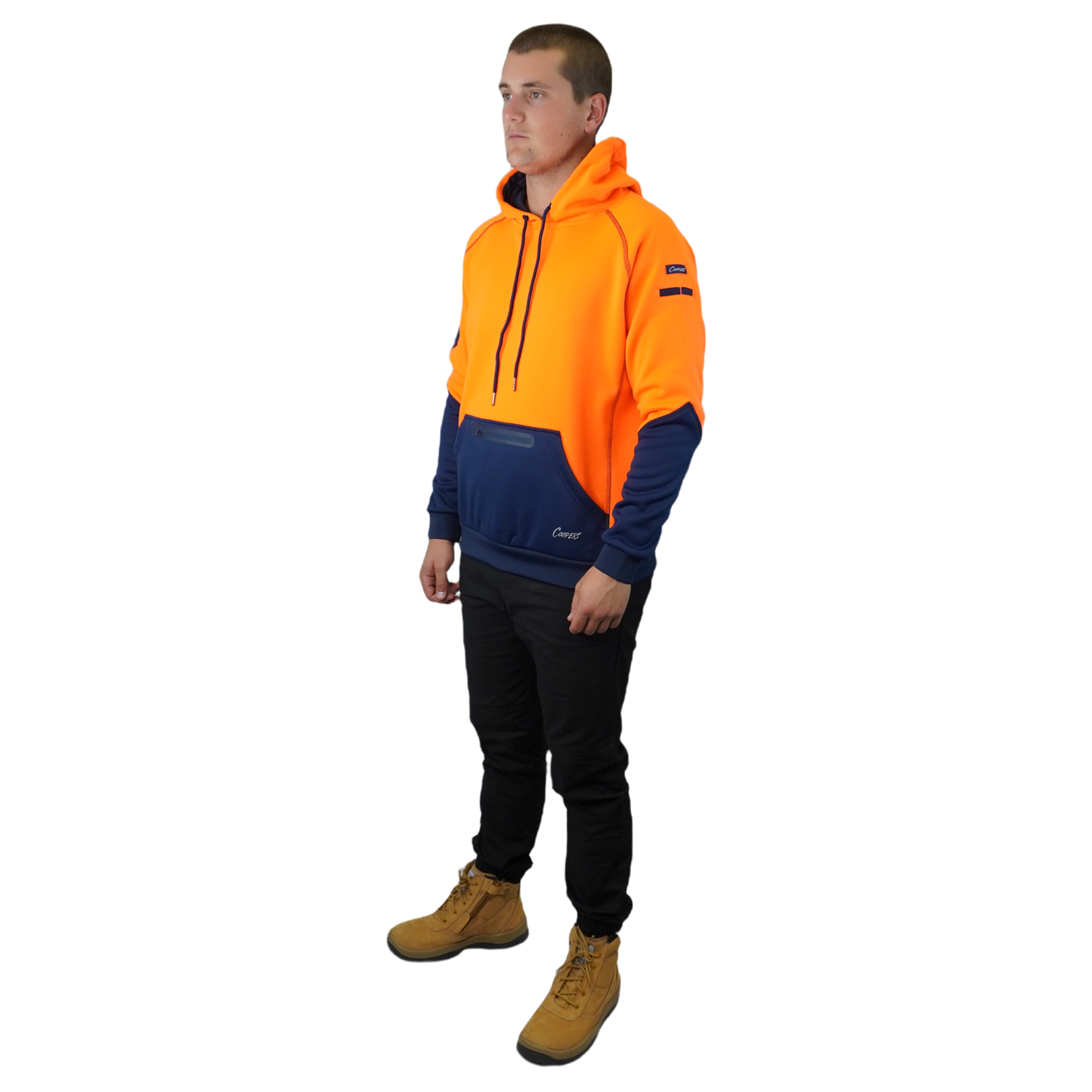 BLIZZARD HOOD™  WATERPROOF ORANGE NAVY C901