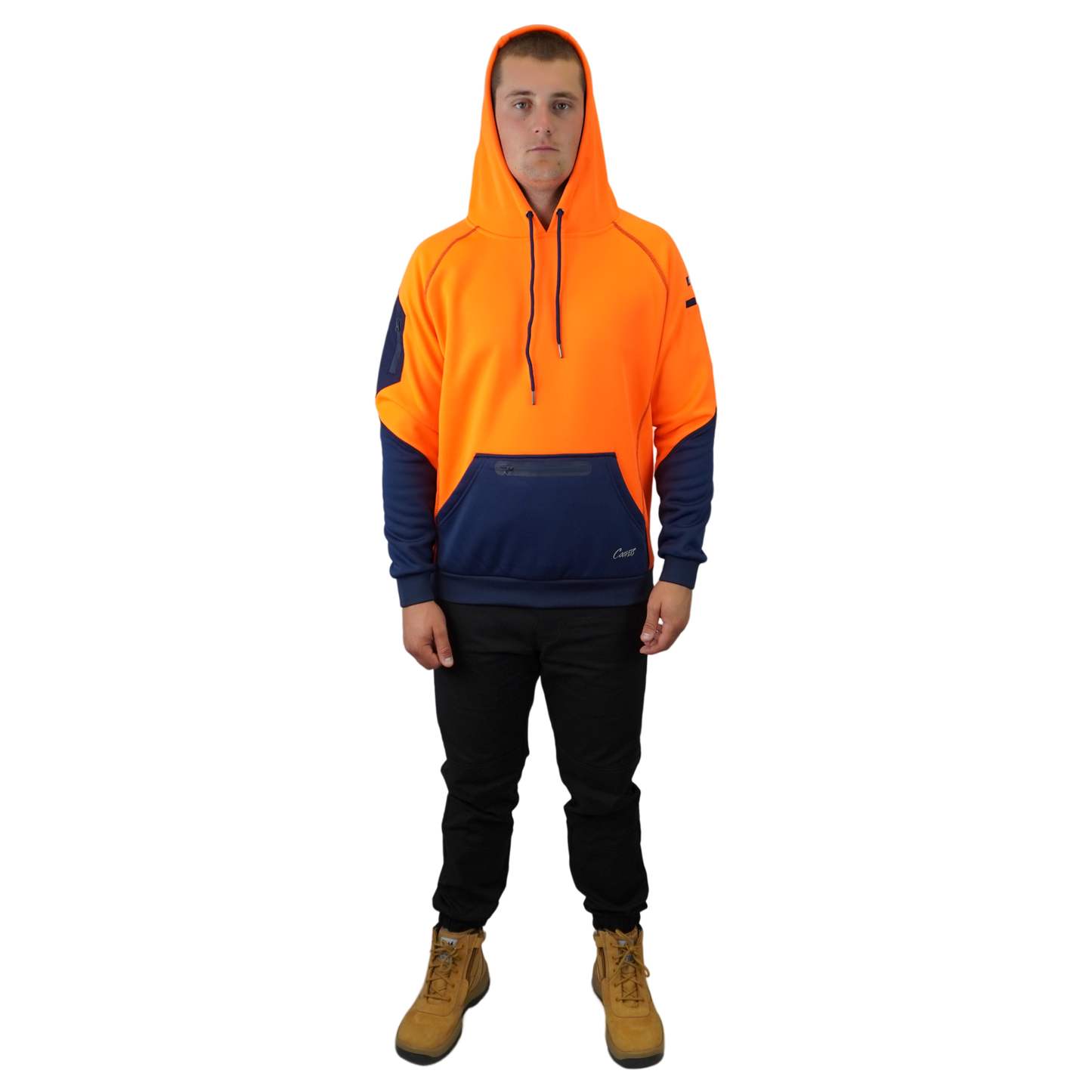 BLIZZARD HOOD™  WATERPROOF ORANGE NAVY C901