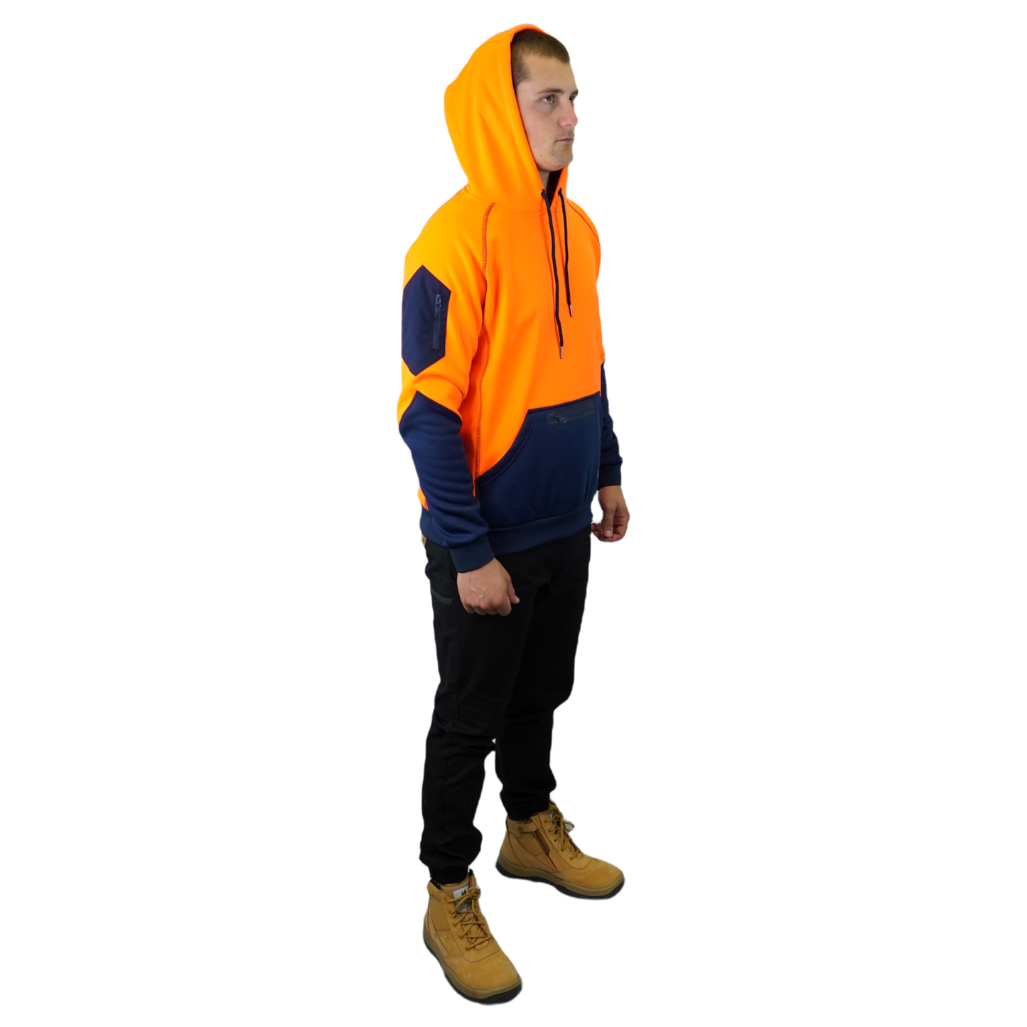 BLIZZARD HOOD™  WATERPROOF ORANGE NAVY C901