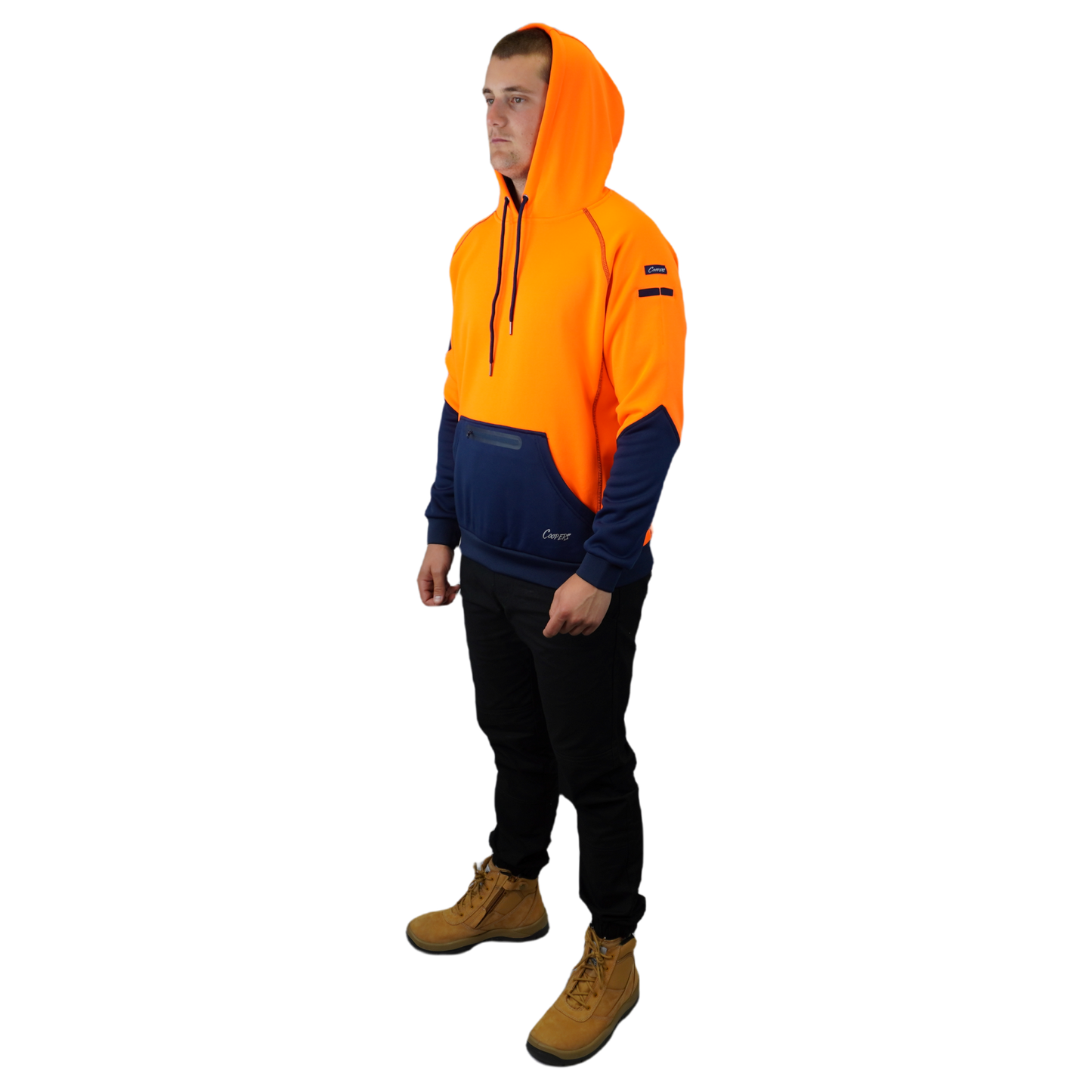 BLIZZARD HOOD™  WATERPROOF ORANGE NAVY C901