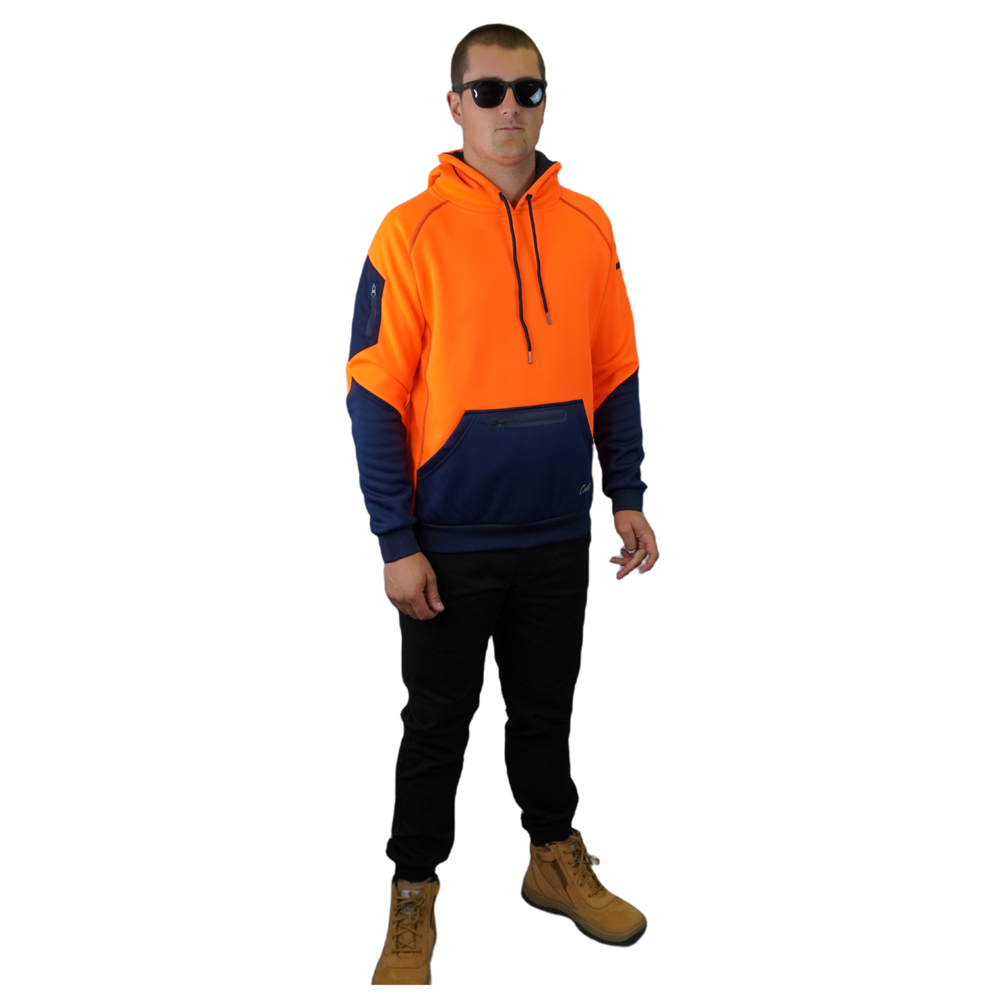 BLIZZARD HOOD™  WATERPROOF ORANGE NAVY C901