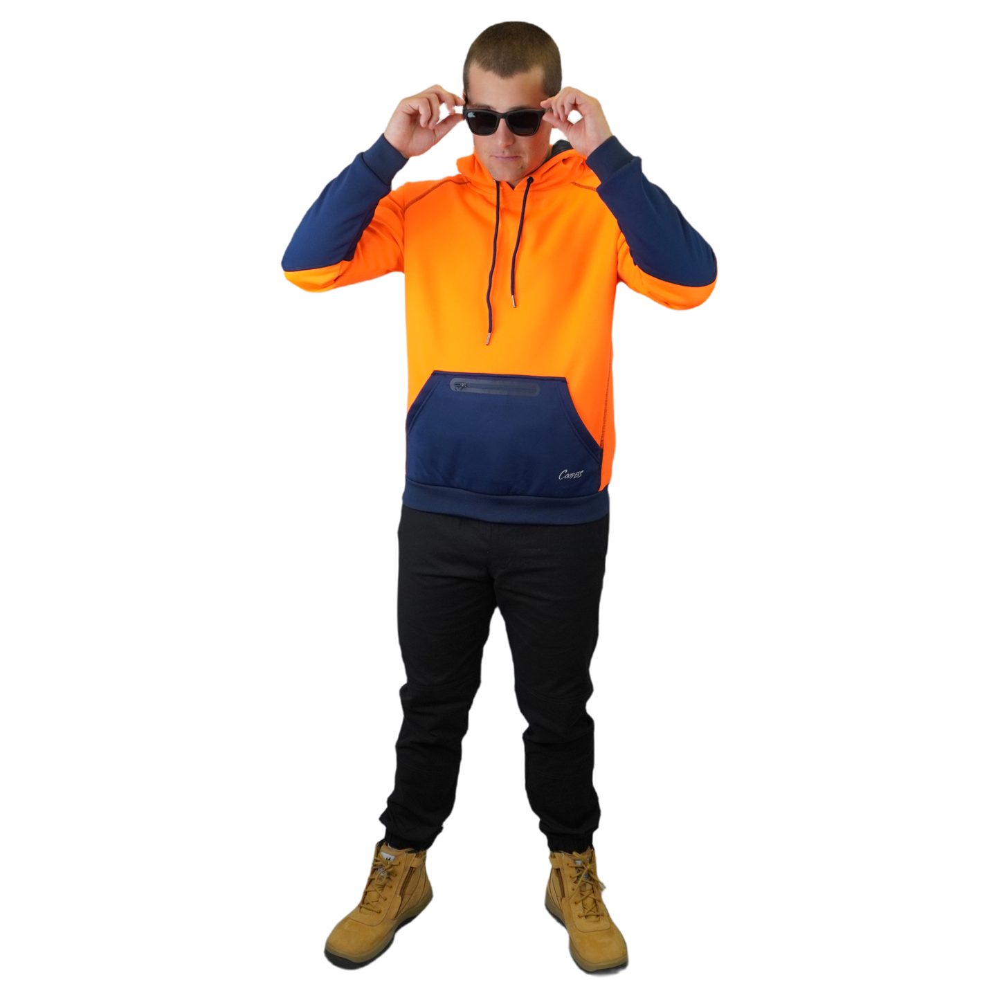 BLIZZARD HOOD™  WATERPROOF ORANGE NAVY C901