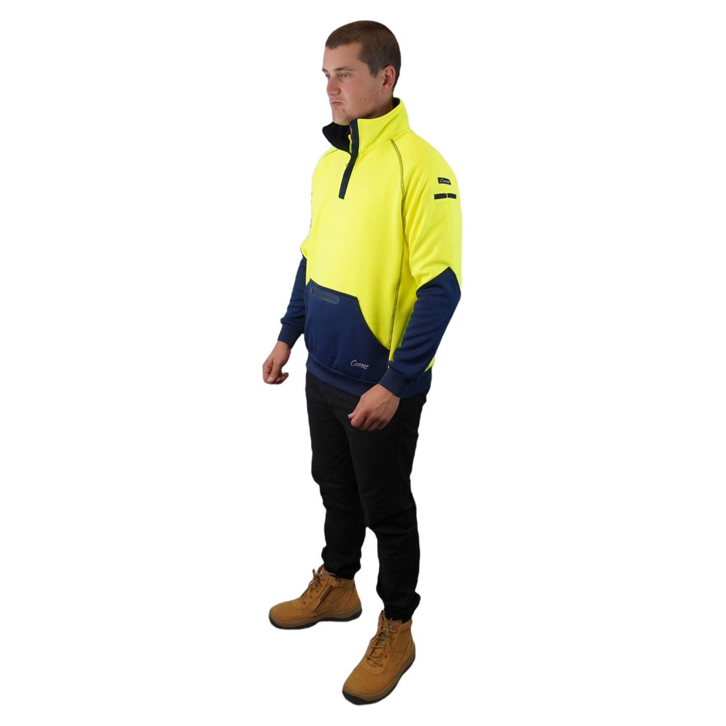 BLIZZARD™  1/4 ZIP WATERPROOF YELLOW NAVY C801