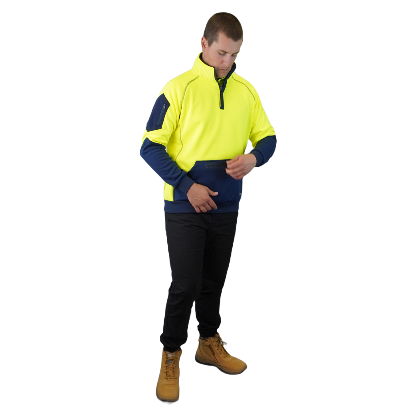 BLIZZARD™  1/4 ZIP WATERPROOF YELLOW NAVY C801