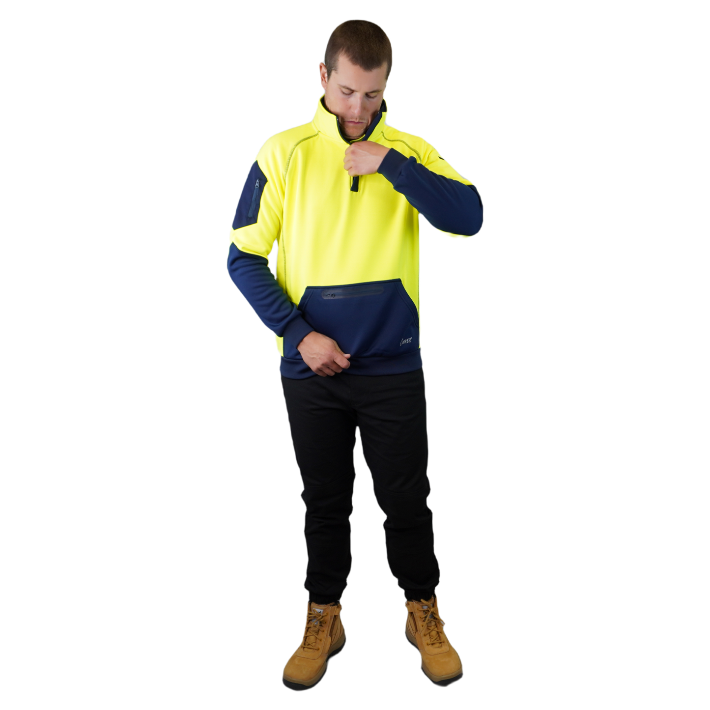 BLIZZARD™  1/4 ZIP WATERPROOF YELLOW NAVY C801