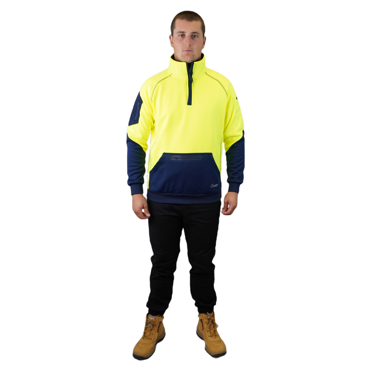 BLIZZARD™  1/4 ZIP WATERPROOF YELLOW NAVY C801