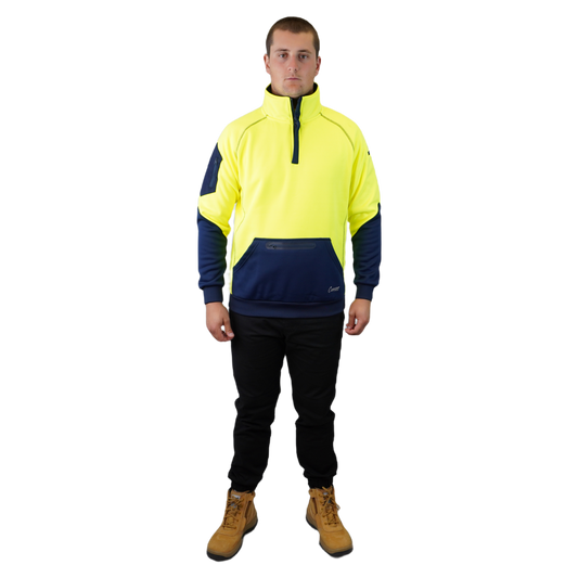 BLIZZARD™  1/4 ZIP WATERPROOF YELLOW NAVY C801