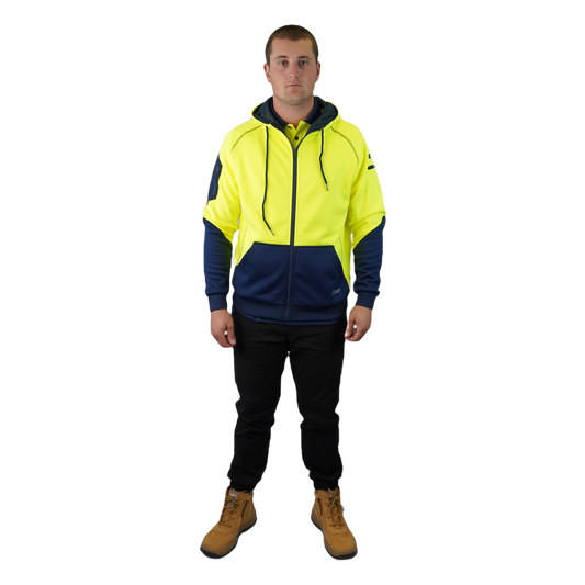 BLIZZARD HOOD™ FULL ZIP WATERPROOF YELLOW NAVY C701