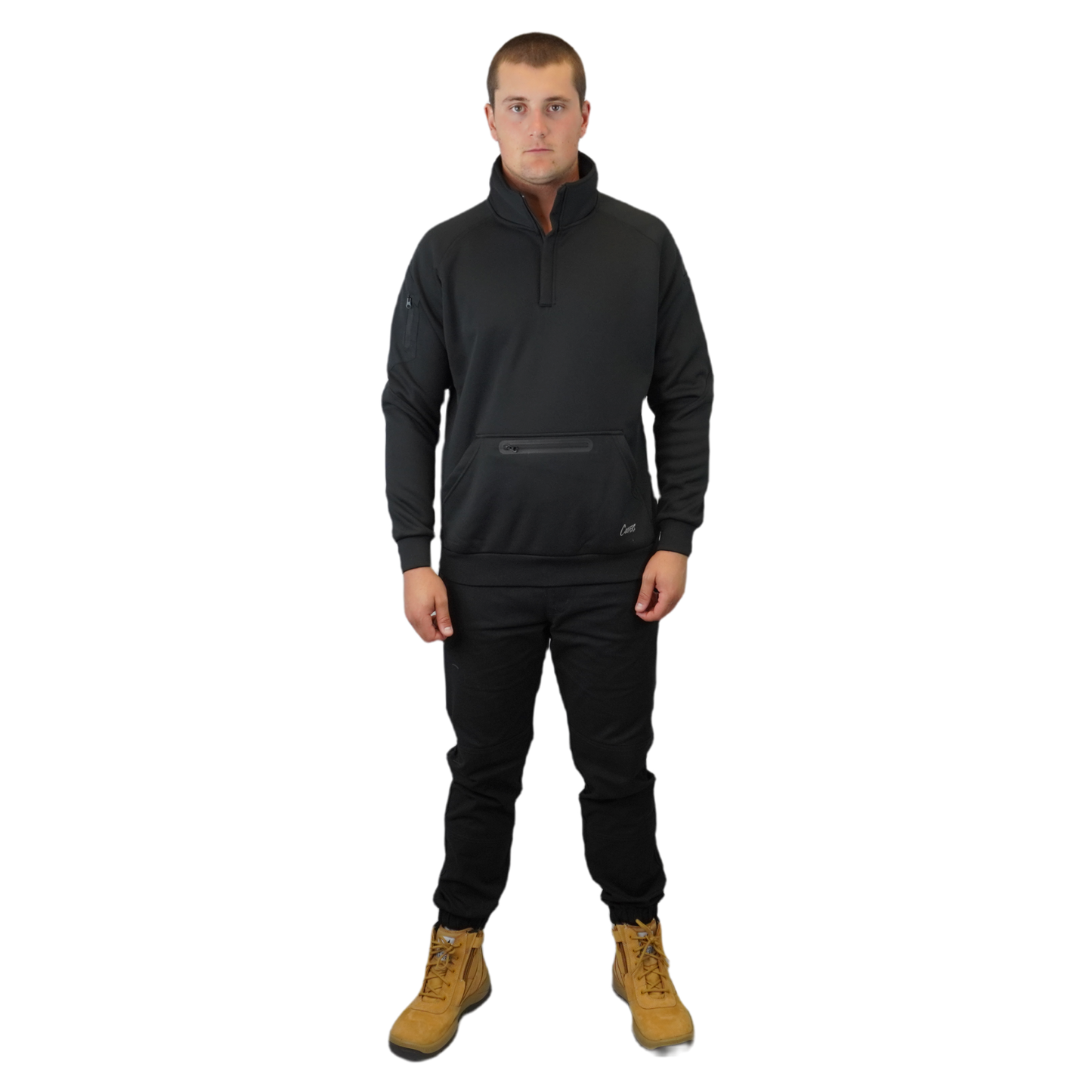 BLIZZARD™  1/4 ZIP WATERPROOF BLACK  C801