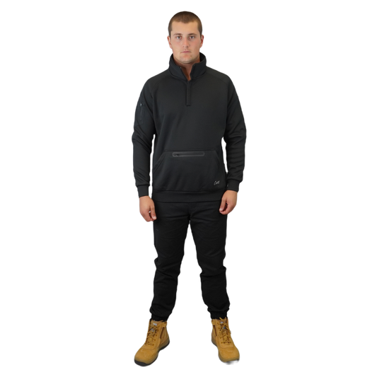 BLIZZARD™  1/4 ZIP WATERPROOF BLACK  C801