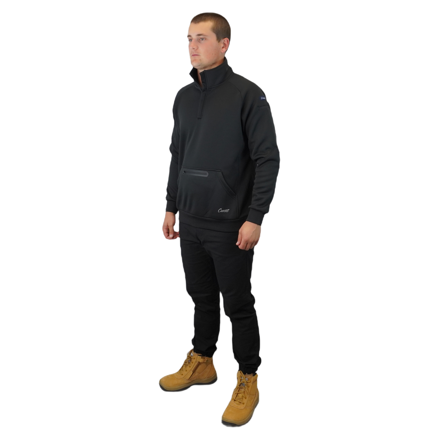 BLIZZARD™  1/4 ZIP WATERPROOF BLACK  C801